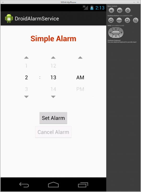 Alarm Time Picker Image