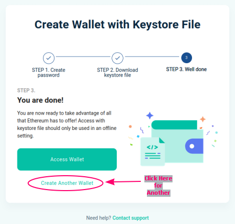 Create Another Wallet