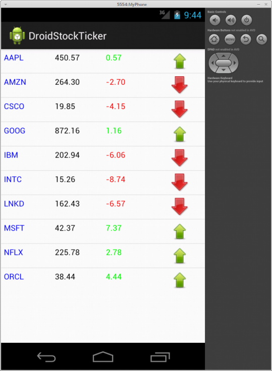 Stock Ticker App Image
