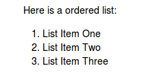Markdown Ordered List