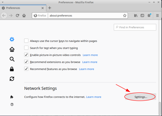 Browser Network Settings